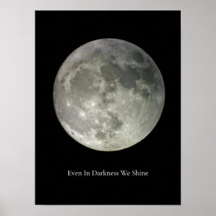 Original Full Moon Photography Matte Poster