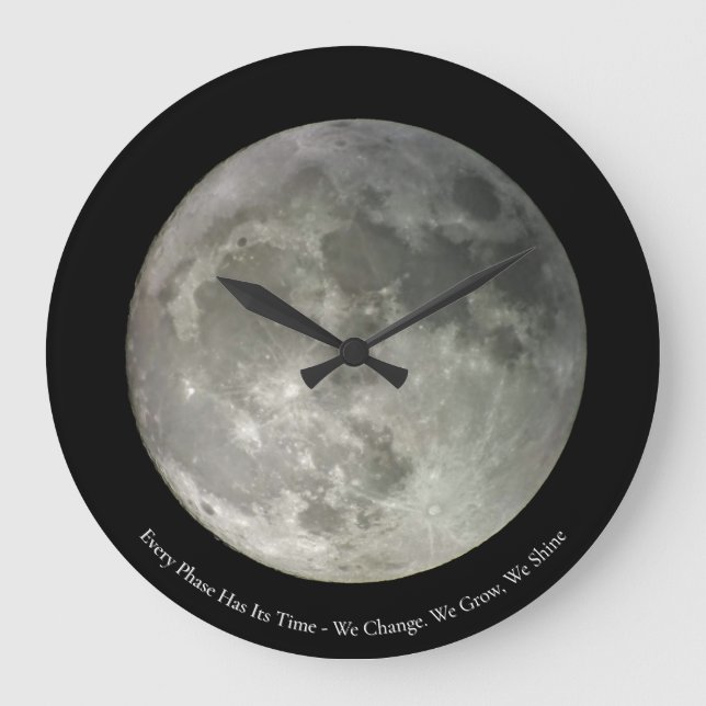 Original Full Moon Photography Wall Clock (Front)
