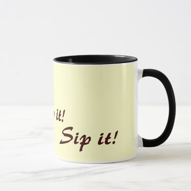 original fun text rhyming drinking slogan mug (Right)