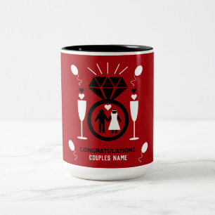 Original Funny Engagement Congratulations Gift     Two-Tone Coffee Mug