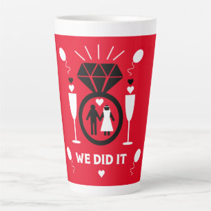 Original Funny Engagement Congratulations    Latte Mug