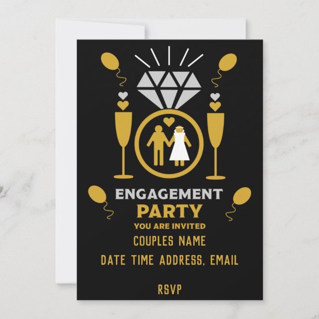 Original Funny Engagement Party Invites (Front)