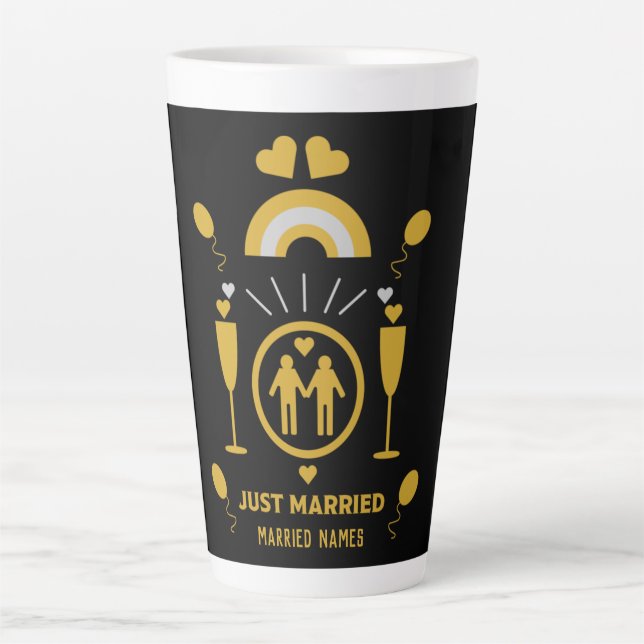 Original gay guy wedding gifts      latte mug (Front)
