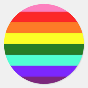 Original Gay Pride Flag Classic Round Sticker