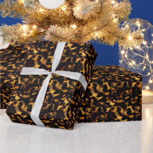 Original Gold and Brown Tortoiseshell Seamless Rep Wrapping Paper