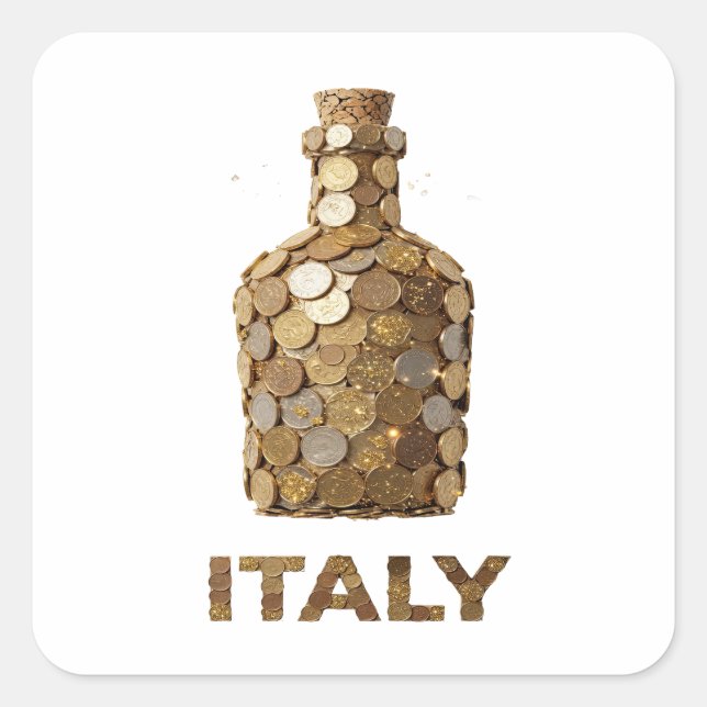 Original Gold ITALY Sticker Graphic (Front)