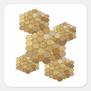 Original Gold SPARKLE Sticker Print