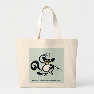 Original graphic -AYE-AYE -Endangered animal - Large Tote Bag