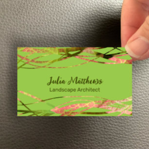 Original Green Nature Design Landscape Architect Business Card