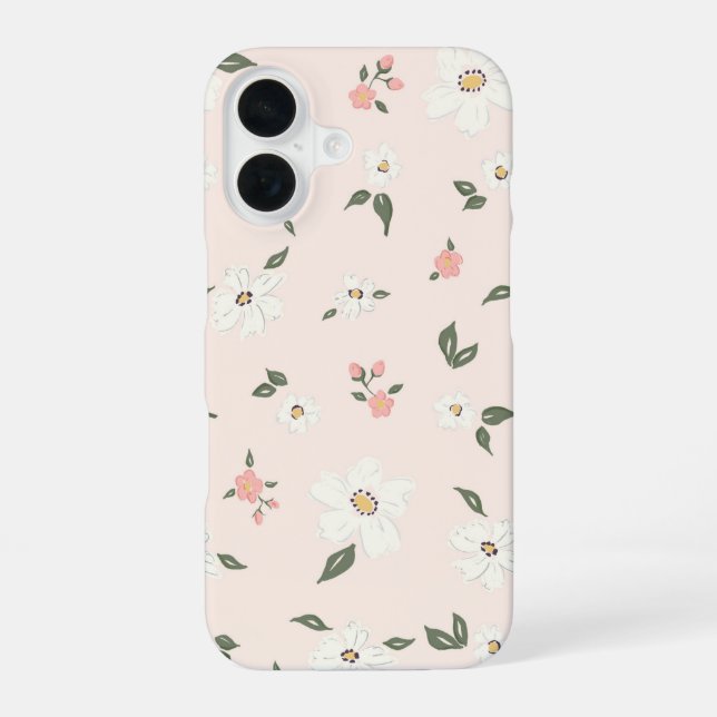 Original hand-drawn floral pattern iPhone case (Back)