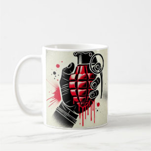 Original Heart-Shaped Grenade Artwork  Coffee Mug