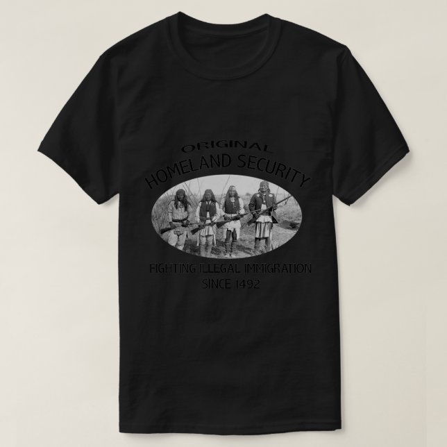 Original Homeland Security. Immigration 1492 Nativ T-Shirt (Design Front)