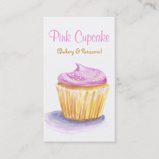 Original Illustration Cupcake Business Cards (Front)
