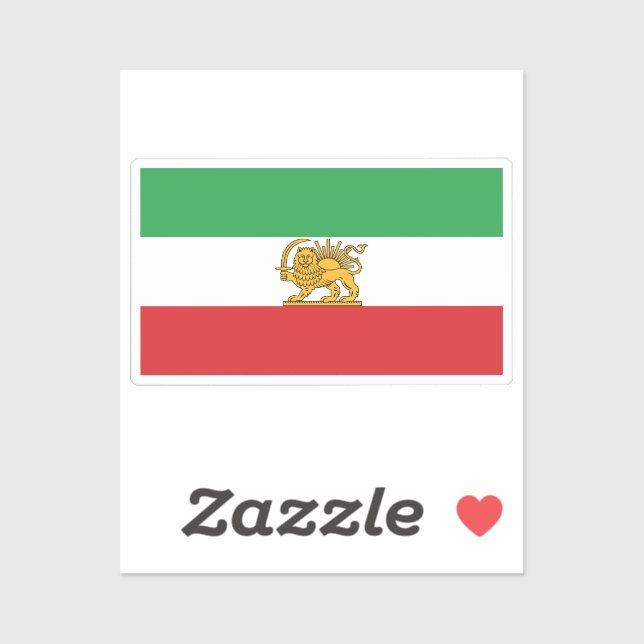 Original Iranian Lion and Sun Historic Flag (Sheet)