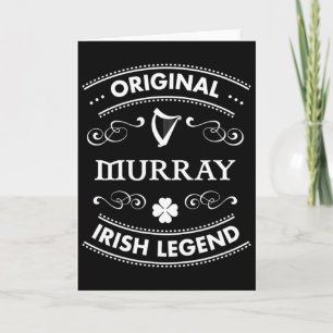Original Irish Legend - Murray Irish Family Name Card