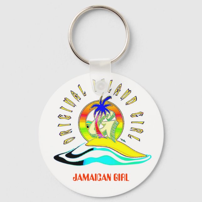 ORIGINAL ISLAND GIRLZ, JAMAICAN GIRL KEY RING (Front)