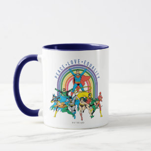 Original Justice League - Peace, Love, Equality Mug