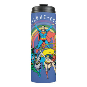 Original Justice League - Peace, Love, Equality Thermal Tumbler