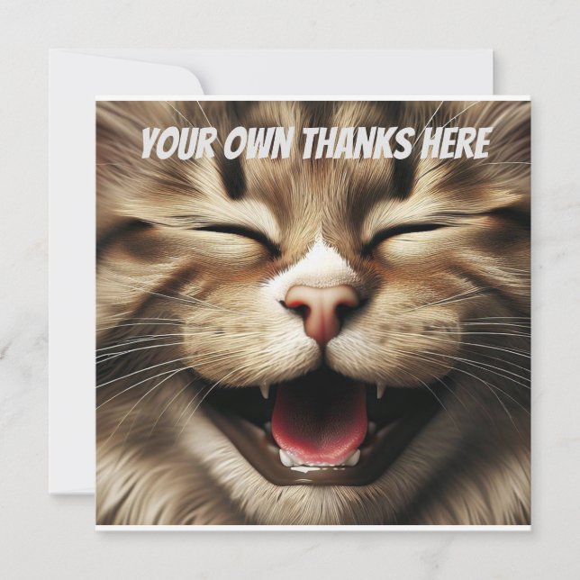 Original Kitten Thank You Card, AI Created (Front)