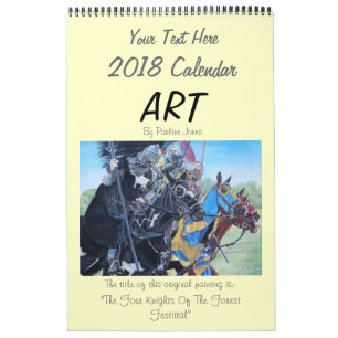 original landscape art jousting dogs horses 2021 calendar
