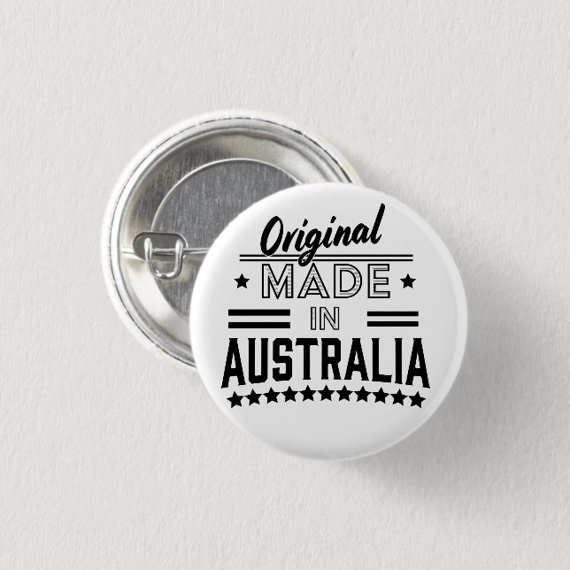 Original made in Australia 3 Cm Round Badge (Front & Back)