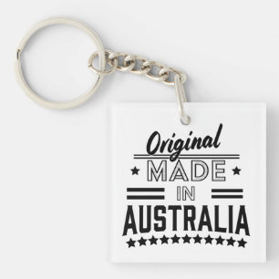 Original made in Australia Classic Round Sticker Key Ring