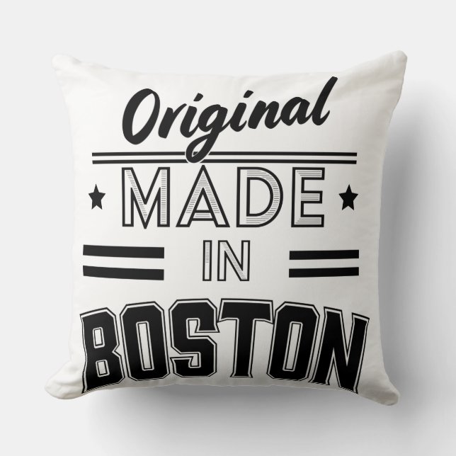 Original made in Boston logo Cushion (Front)