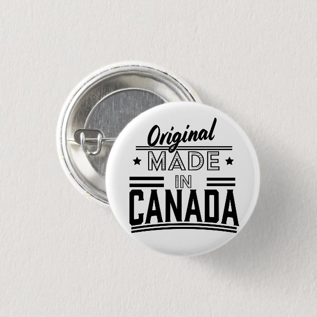 Original Made in Canada logo 3 Cm Round Badge (Front & Back)