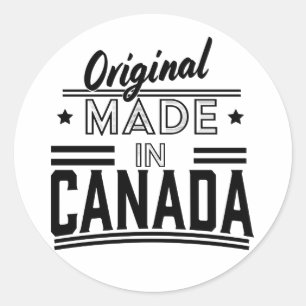 Original Made in Canada logo Classic Round Sticker