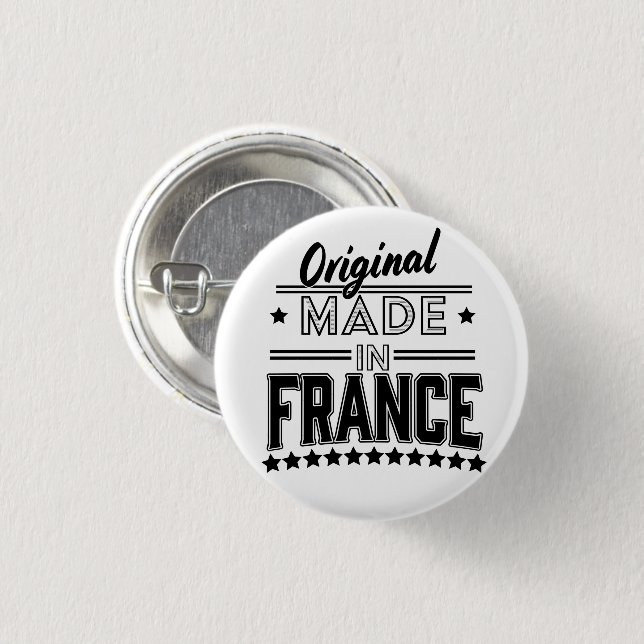 Original made in France logo 3 Cm Round Badge (Front & Back)
