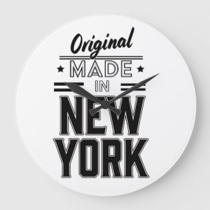 original made in New York logo Large Clock