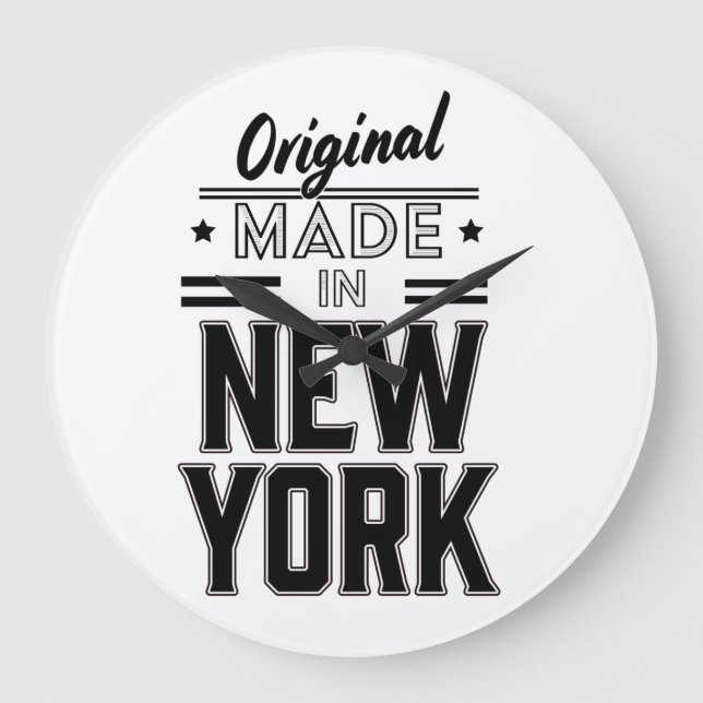 original made in New York logo Large Clock (Front)