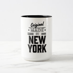 original made in New York logo Two-Tone Coffee Mug