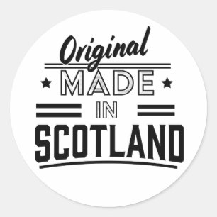 Original Made in Scotland retro logo Classic Round Sticker