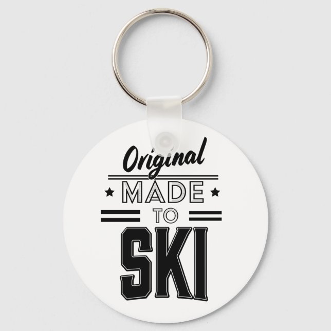 Original Made to Ski logo Key Ring (Front)