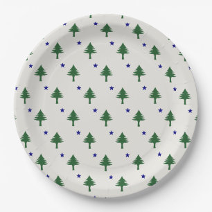 Original Maine Flag Paper Plates