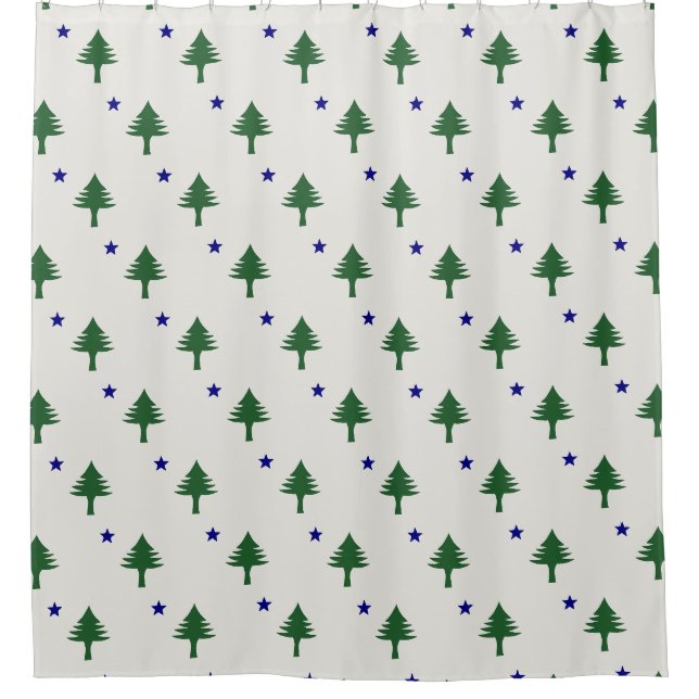 Original Maine Flag Shower Curtain (Front)