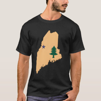 Original Maine State Flag Northern New England Dir T-Shirt