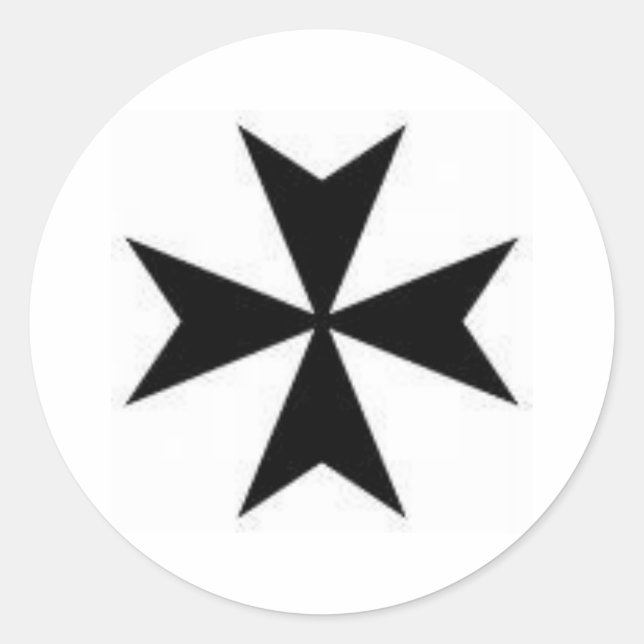 Original Maltese Cross Classic Round Sticker (Front)