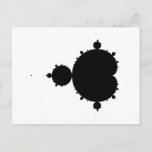 Original Mandelbrot Set 01 - Fractal Postcard<br><div class="desc">This is a fractal card with the famous mandelbrot set in black and white. No layer or photoshop effects have been added (less is more).  Rendered at very high resolution.</div>