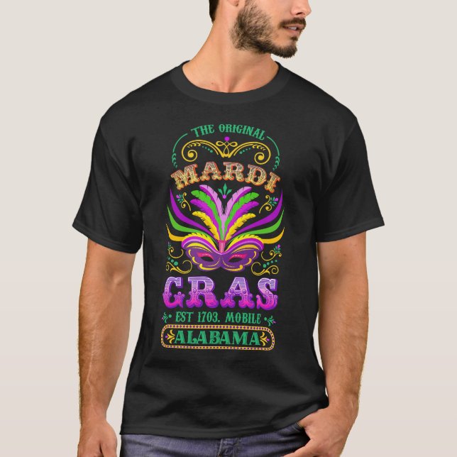 Original Mardi Gras Mobile 1703 T-Shirt (Front)