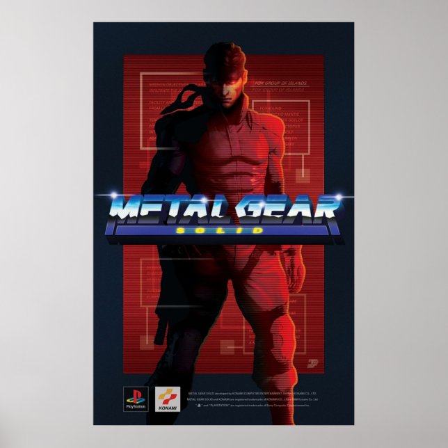 Original Metal Gear Solid Snake Retro Poster (Front)