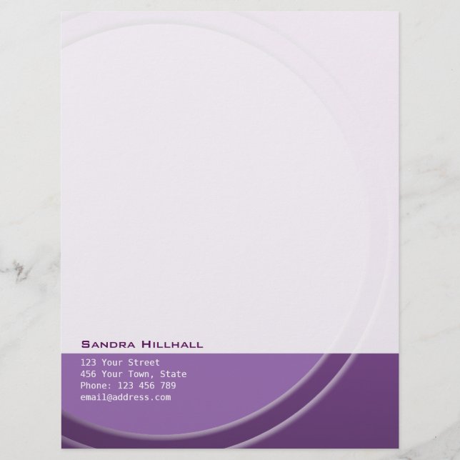 Original Metallic Modern any Text and Colour Letterhead (Front)