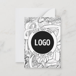 Original Modern Line Artwork & Your Logo Card