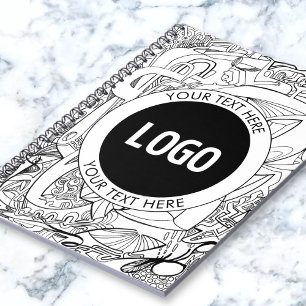 Original Modern Line Artwork & Your Logo Notebook