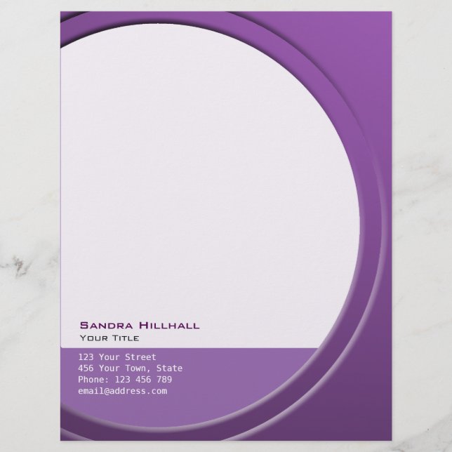Original Modern Metallic any Text and Colour Letterhead Design (Front)