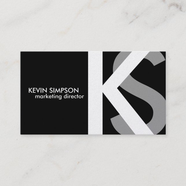 {Original} Modern Monogram Business Cards (Front)