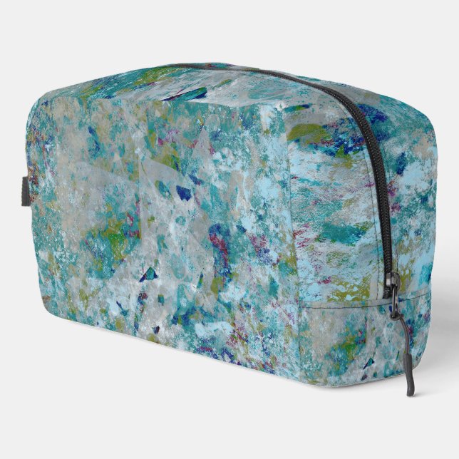 Original Modern One Of A Kind Abstract Art Design Dopp Kit (Right Corner)