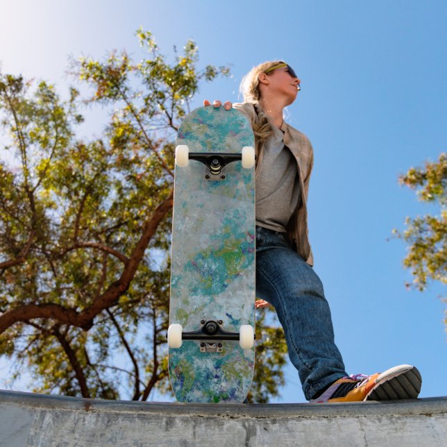 Original Modern One Of A Kind Abstract Art Design Skateboard (Outdoor 1)