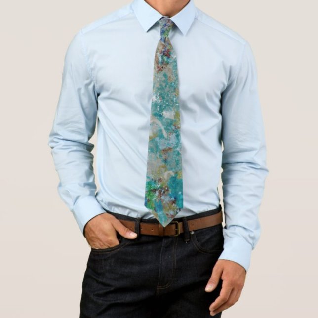 Original Modern One Of A Kind Abstract Art Design Tie (Creator Uploaded)